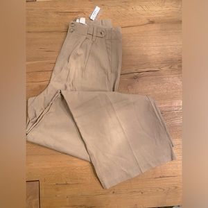 Madewell Harlow Wide Leg Pant size 6 Tall seed khaki color NWT